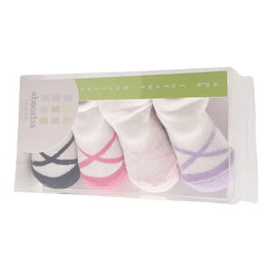Absorba 4-Pack Ballerina Infant Booties Size 0-6 Months Infant Socks